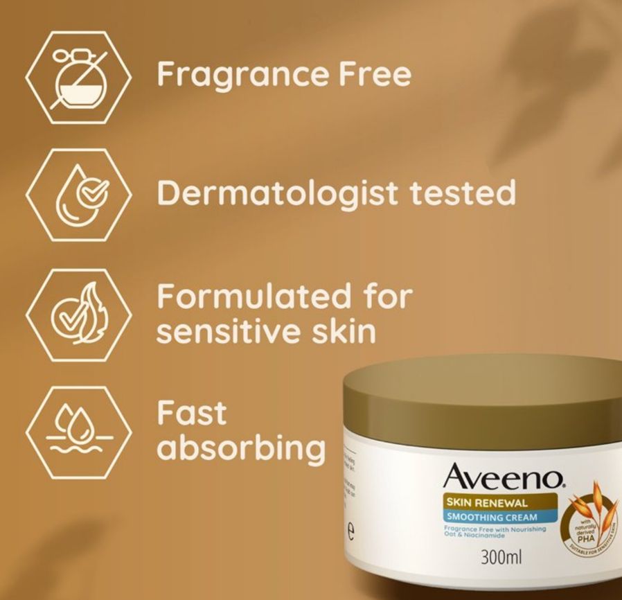 Aveeno Skin Renewal Smoothing Cream - 300ml