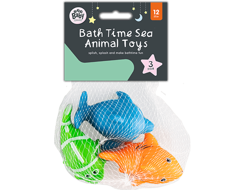 Bath Time Sea Animal Toys 3 Pack