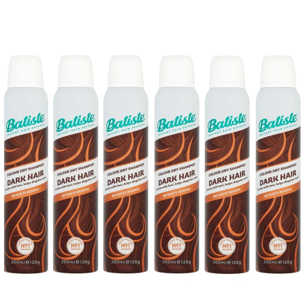 Batiste Dry Shampoo Dark Deep Brown - 200ml - 6 Pack