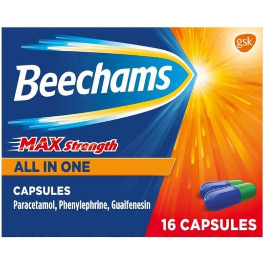 Beechams Max Strength All in One Capsules 16s.