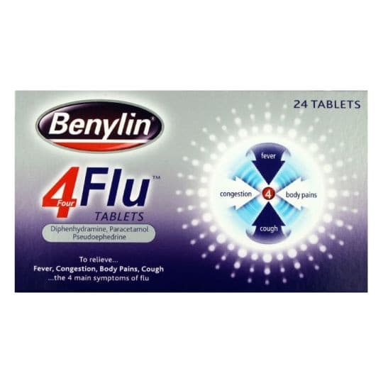 Benylin 4 Flu Tablets 24s.