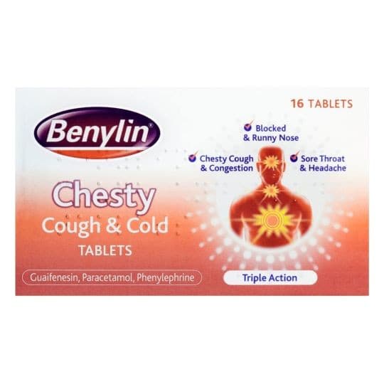 Benylin Chesty Cough & Cold Tablets 16s.