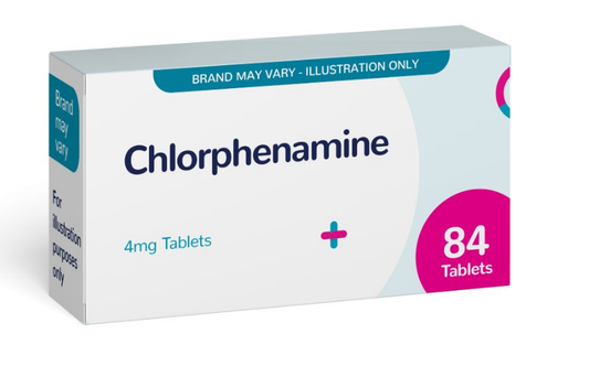 Chlorphenamine (4mg) - Hay Fever & Allergy Relief - 84 Tablets (Brand May Vary)