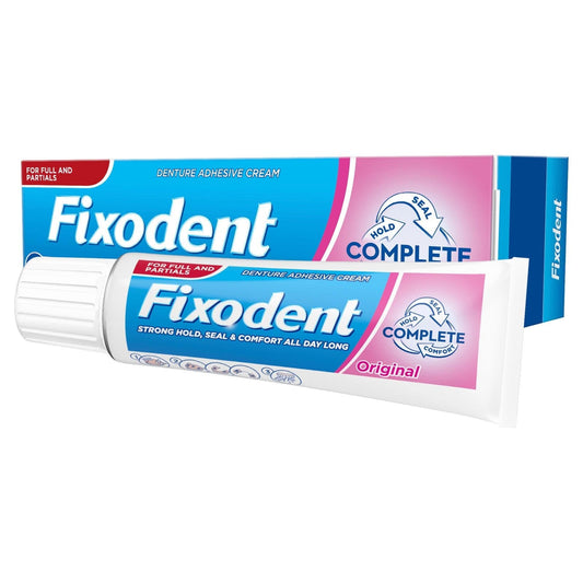 Fixodent Complete Denture Adhesive.