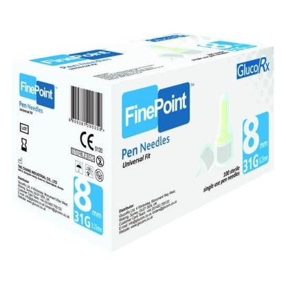 GlucoRx FinePoint Ultra Pen Needles.