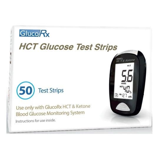 GlucoRx HCT Glucose Test Strips 50s.