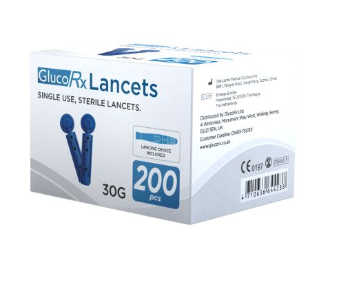 GlucoRx Sterile Lancets 200s