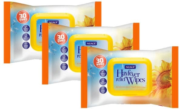 Hayfever Relief Wipes.