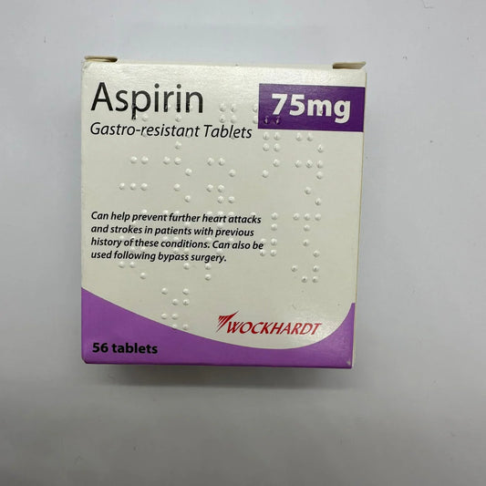 Aspirin 75mg EC Gastro-Resistant Tablets - Pack of 56