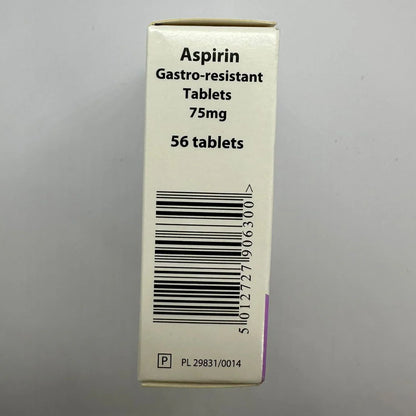 Aspirin 75mg EC Gastro-Resistant Tablets - Pack of 56