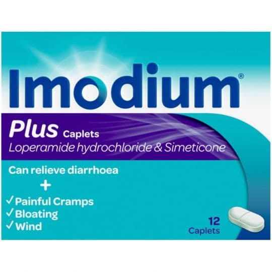 Imodium Plus Caplets 12s.