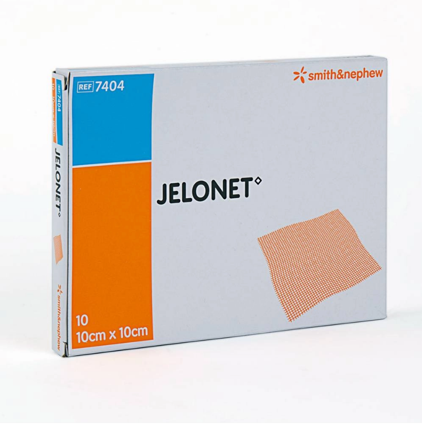 Jelonet Paraffin Gauze Burn Dressing | 10cm x 10cm | Pack of 10 | Open Weave Gauze | Low Adherent