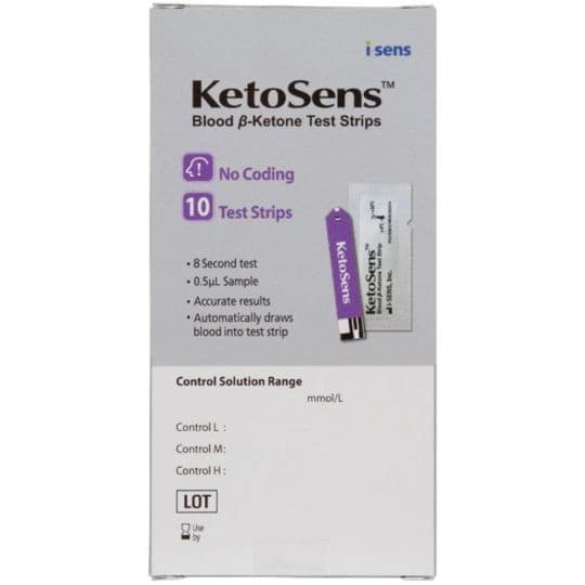 KetoSens Blood Ketone Test Strips 10s.