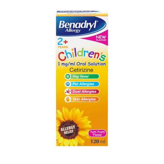 Benadryl Allergy Children’s 2+ Years - Tutti Frutti Flavour 120ml