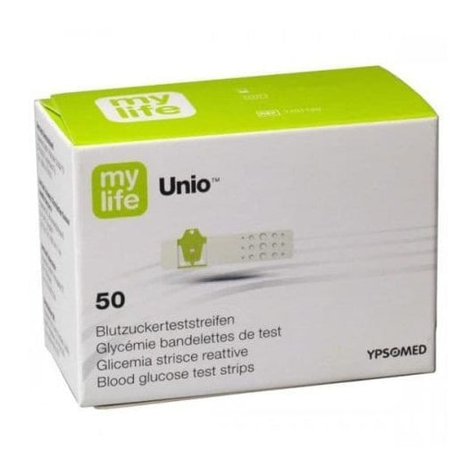 mylife Unio Blood Glucose Test Strips 50s.