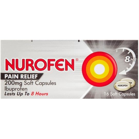 Nurofen Pain Relief 200mg Soft Capsules 16s.