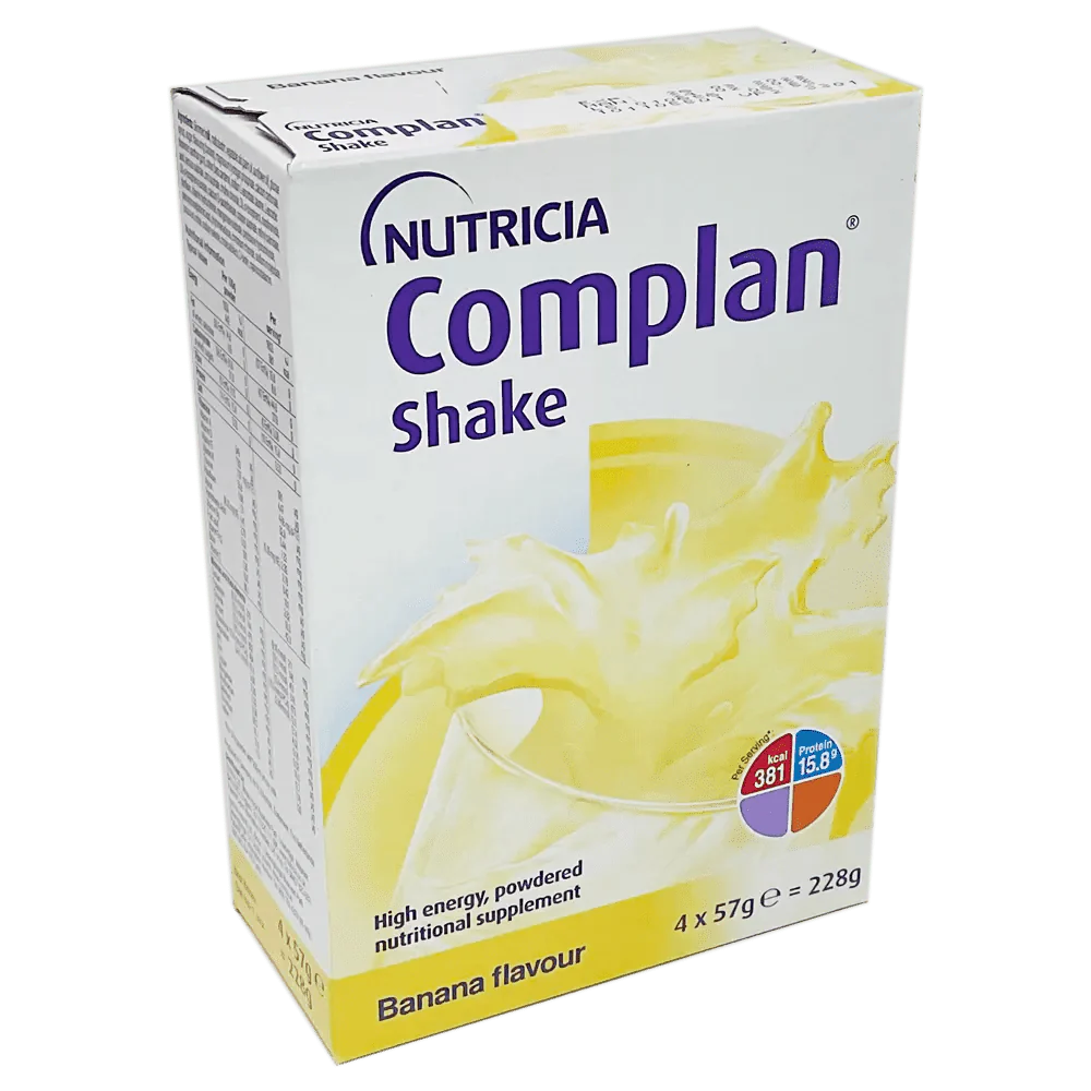 Nutricia Complan Shake Sachets Banana Flavour 4x 57g