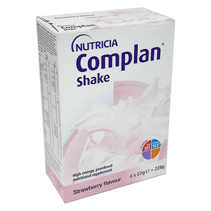 Nutricia Complan Shake Sachets Stawberry Flavour 4x 57g