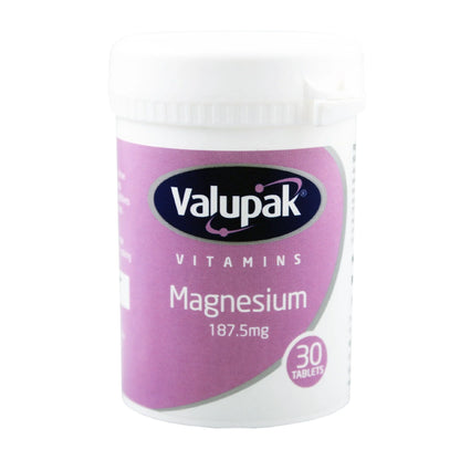 Valupak Vitamins Magnesium 187.5mg 30 Tablets