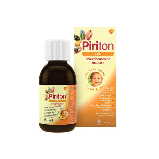Piriton Syrup 150ml (Childrens 1+ Years)
