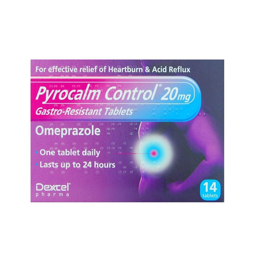 Pyrocalm Control Omeprazole 20mg Tablets – 14 Tablets