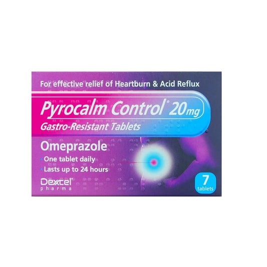 Pyrocalm Control Omeprazole 20mg Tablets – 7 Tablets