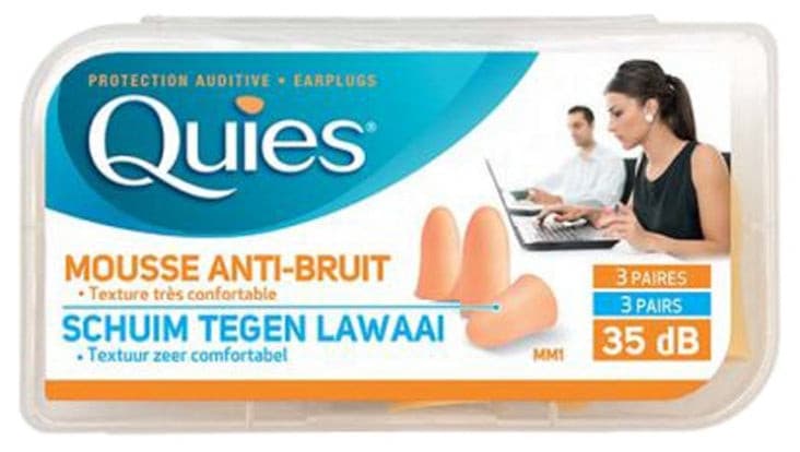 Quies Earplugs Pure Wax 3 Pairs  - Anti Noise Wax