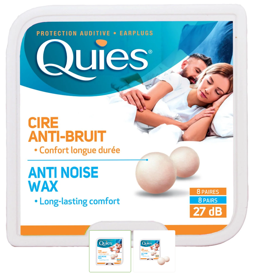 Quies Earplugs Pure Wax 8 Pairs - Anti Noise Wax