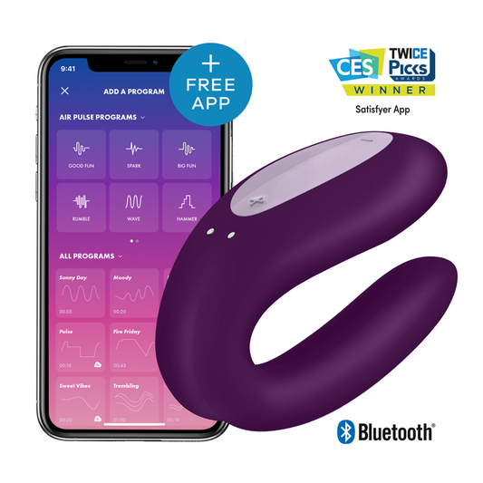Satisfyer double joy con app purple toys Stimulators For Clit