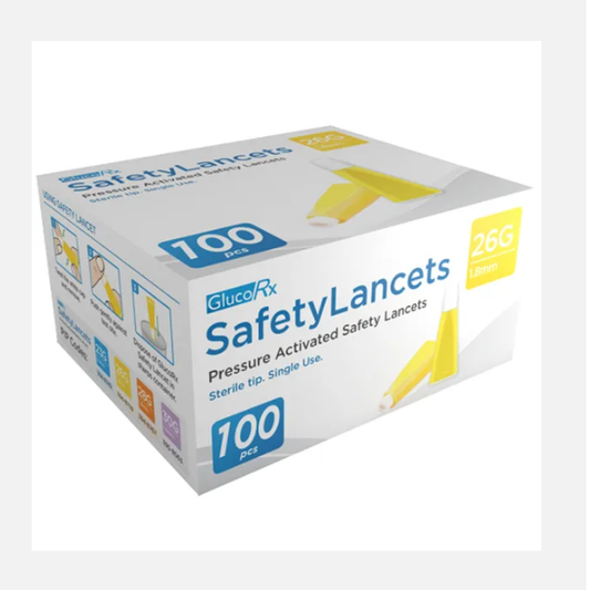 GlucoRx  Safety Lancets (23g - 1.8mm)