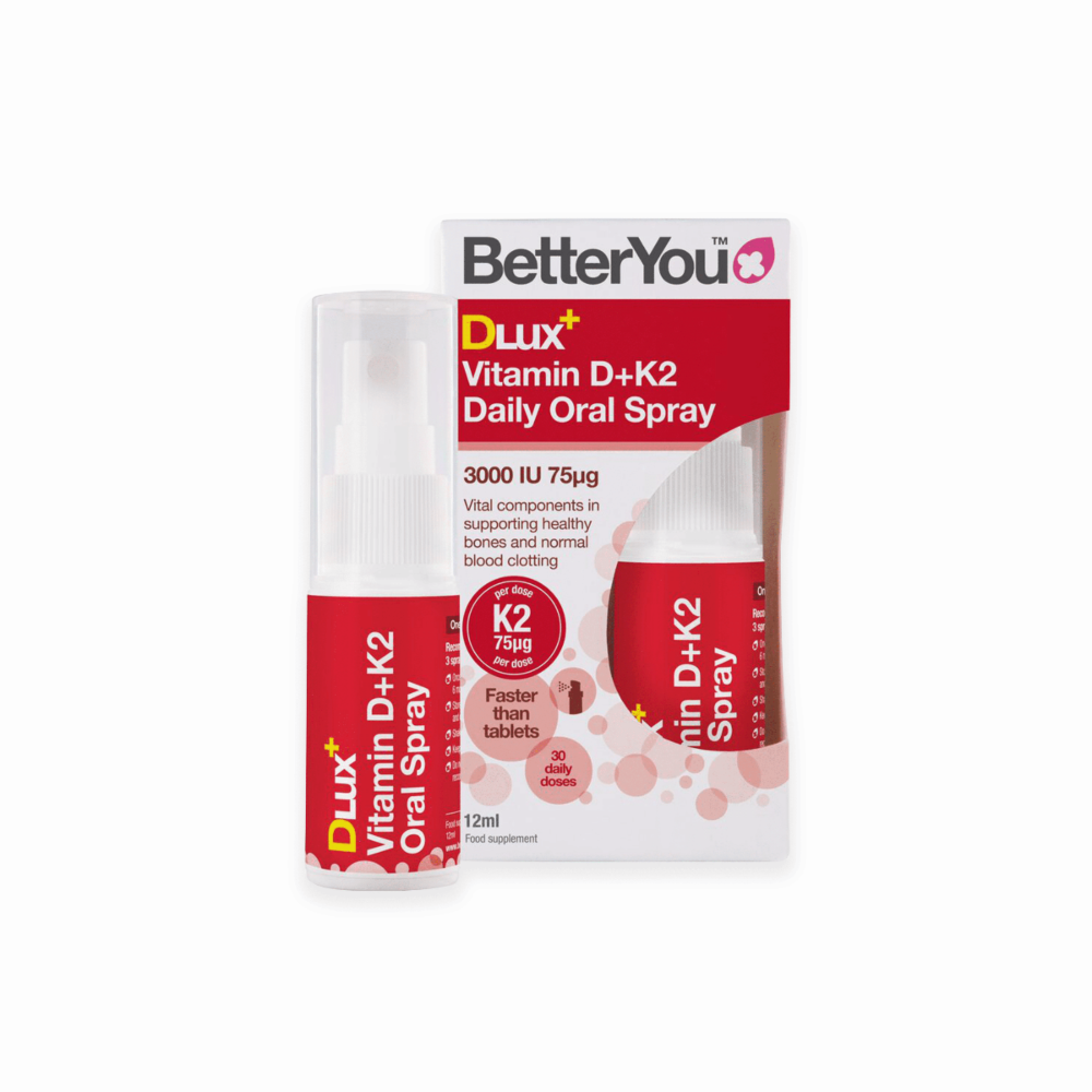 BetterYou DLux+ Vitamin D+K2 Oral Spray 3000IU (75mcg) - 12ml