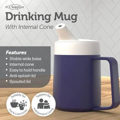 Adult Drinking Cup/Beaker/Mug for Disabled Adults with Easy Grip Handle
