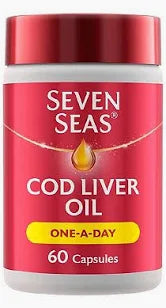 Seven Seas Omega-3 Fish Oil Plus Cod Liver Oil - One-a-Day - 60 Capsules