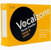 Vocalzone Throat Pastilles 24s (All Flavours)