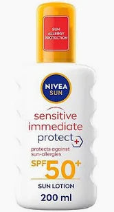 NIVEA SUN Sensitive Immediate Protect Allergy Sun Spray SPF50+ 200ml