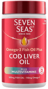 Seven Seas Cod Liver Oil Omega-3 Fish Oil Plus Multivitamins - 30 Capsules