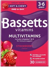 Bassetts Multivitamins Strawberry Flavour 3 - 6 years Pack of 30