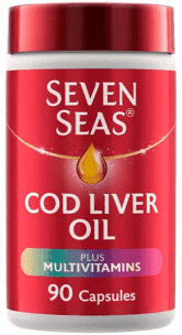 Seven Seas Cod Liver Oil Omega-3 Fish Oil Plus Multivitamins - 90 Capsules