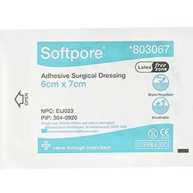 Softpore Adhesive Surgical Dressing 1 x 6 cm x 7 cm 803067