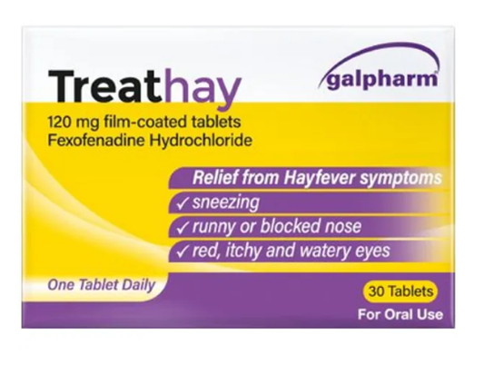 Treathay 120mg Fexofenadine Tablets Pack of 30