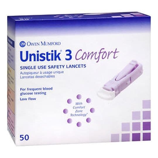 Unistik 3 Comfort Single Use Safety Lancets.