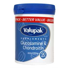 Valupak Glucosamine & Chondroitin 400/100mg 90 Tablets