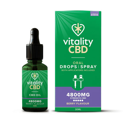 Vitality CBD Oral Drops I Spray - Dual Applicator.