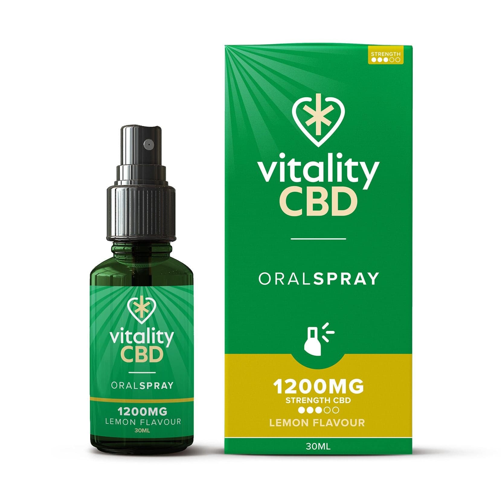 Vitality CBD Oral Spray 1200mg (With MCT Oil).