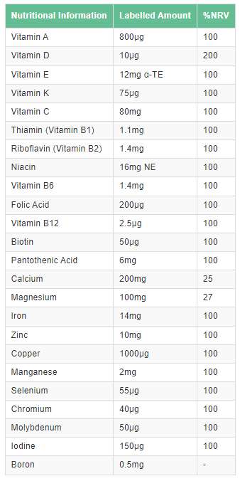 buy Numark A-Z Multivitamins & Minerals 30 Tablets